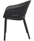 Sky Pro Armchair By Siesta In Black, Viewed From Side