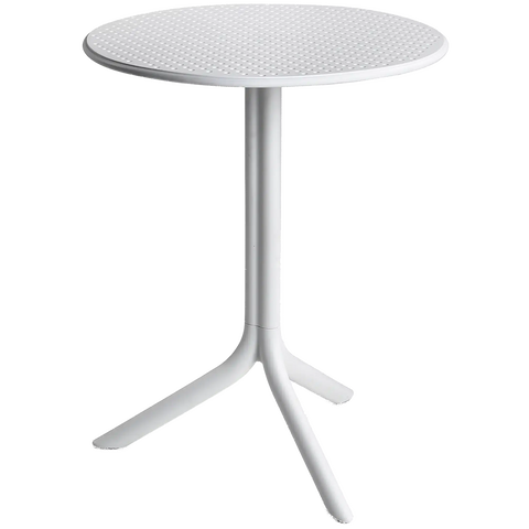 Step Table By Nardi In White At 765mm Height, Viewed From Above