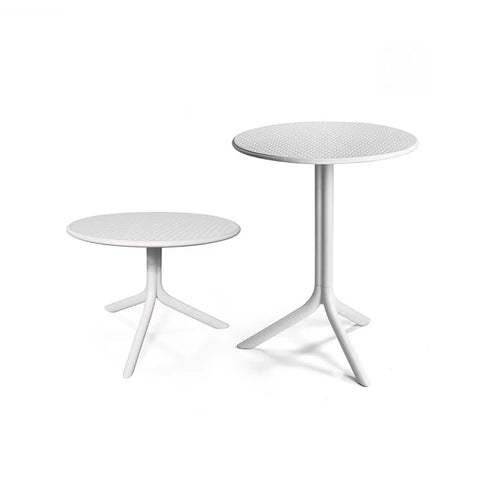 Step Table By Nardi In White At Both 400mm And 765mm Heights