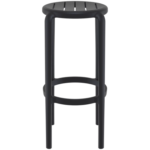 Tom Bar Stool By Siesta Black, Viewed From Front