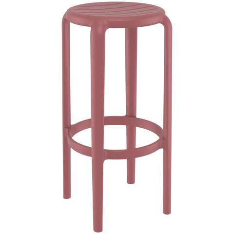 Tom Bar Stool By Siesta Marsala, Viewed From Angle In Front