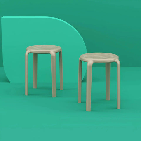 Tom Low Stool By Siesta In Taupe