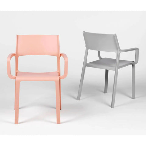 Trill Armchair By Nardi In Rosa And Light Grey