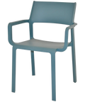 Trill Armchair By Nardi In Teal, Viewed From Angle In Front