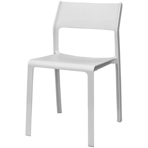 Trill Chair By Nardi In White, Viewed From Angle In Front