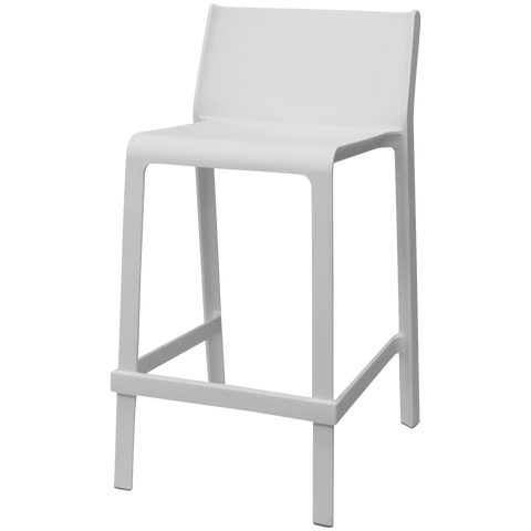 Trill Counter Stool By Nardi In White, Viewed From Angle In Front