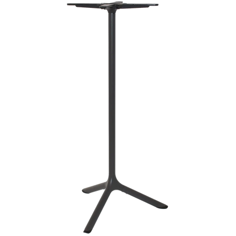 Tripe By Scab Design Bar Height Table Base In Anthracite, Viewed From Angle In Front