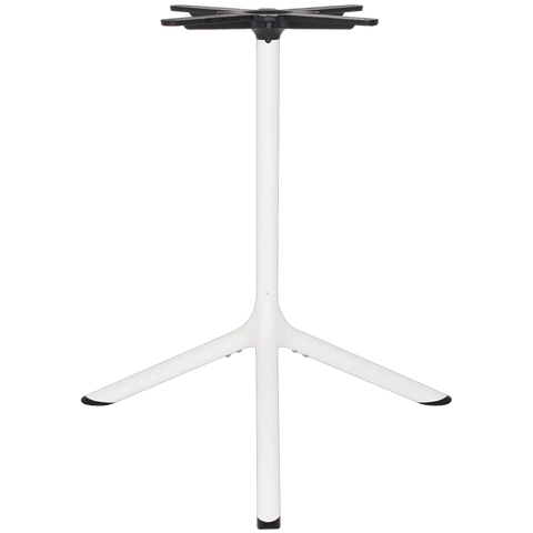 Tripe By Scab Design Dining Height Table Base In White, Viewed From Angle In Front