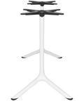 Tripe By Scab Design Twin Dining Height Table Base In White, Viewed From Side