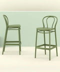 Victor Bar Stool By Siesta In Olive Green