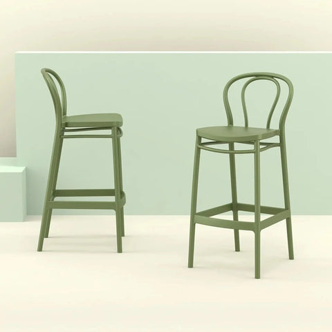 Victor Bar Stool By Siesta In Olive Green