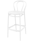 Victor Bar Stool By Siesta In White, Viewed From Angle In Front