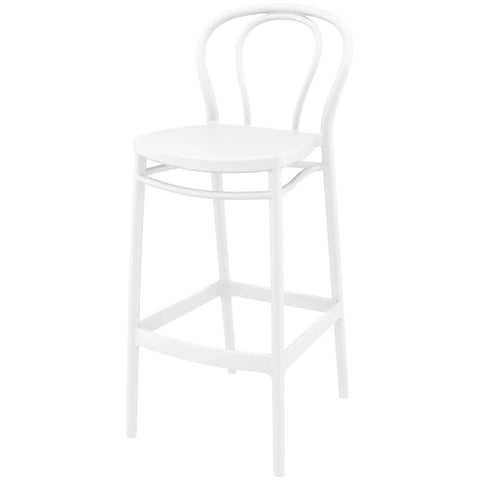 Victor Bar Stool By Siesta In White, Viewed From Angle In Front