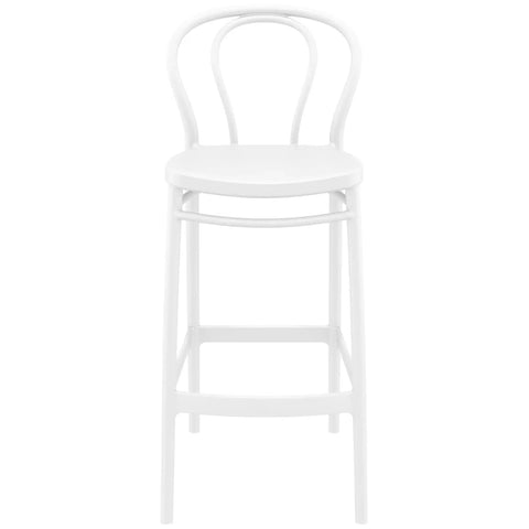 Victor Bar Stool By Siesta In White, Viewed From Front