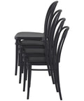 Victor Chair By Siesta In Black Stacked
