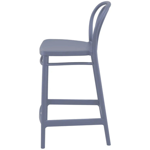 Victor Counter Stool By Siesta In Anthracite, Viewed From Side