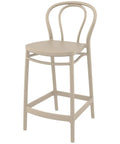 Victor Counter Stool By Siesta In Taupe, Viewed From Angle In Front