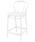 Victor Counter Stool By Siesta In White, Viewed From Angle In Front