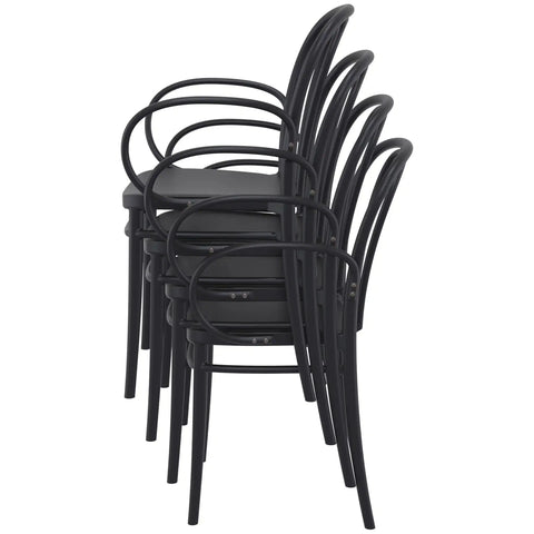 Victor XL Armchair By Siesta In Black Stacked