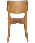 Vinnix Chair With Light Oak Timber Frame And Veneer Seat, Viewed From Back