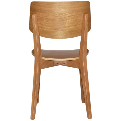 Vinnix Chair With Light Oak Timber Frame And Veneer Seat, Viewed From Back