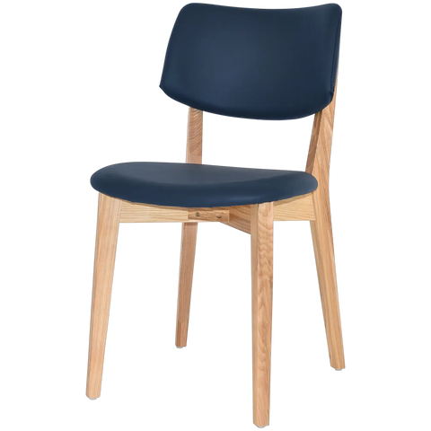 Vinnix Chair With Natural Timber Frame And Custom Upholstered Seat And Back, Viewed From Angle In Front