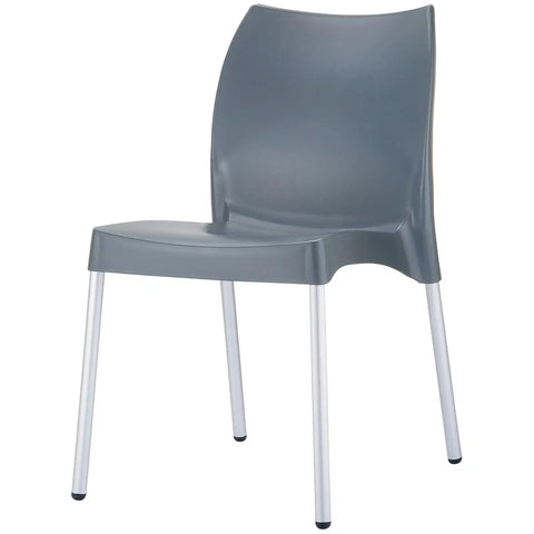 Vita Chair By Siesta In Anthracite, Viewed From Angle In Front