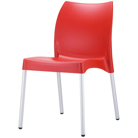 Vita Chair By Siesta In Red, Viewed From Angle In Front