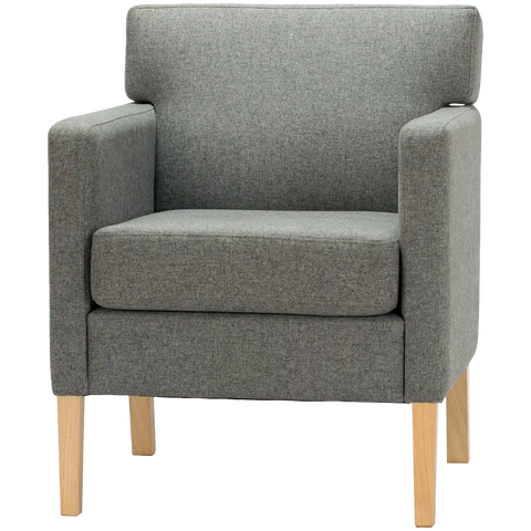 Wembley Single Seater Lounge Chair With Custom Upholstery, Viewed From Front Angle