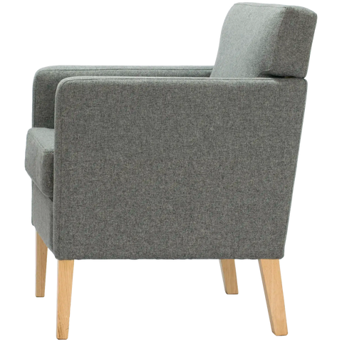 Wembley Single Seater Lounge Chair With Custom Upholstery, Viewed From Side