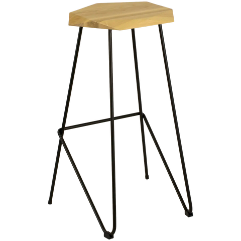 Weston Bar Stool With Natural Seat, Viewed From Behind
