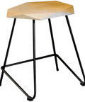 Weston Low Stool With Natural Seat, Viewed From Behind