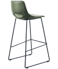 Ziggy Bar Stool 75 In Green From Back Angle