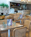 Filip Table Base And Melamine Table Tops With Sienna Chairs In Main Dining At The Moseley Bar Kitchen
