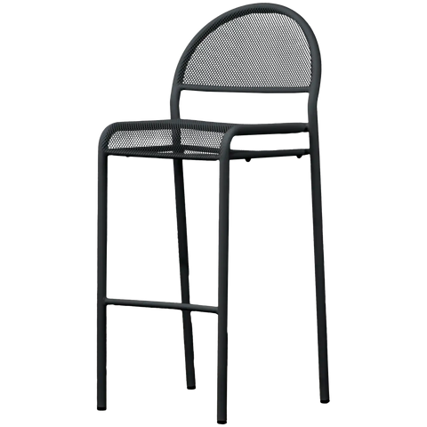 Anita By Dolce Vita Barstool With Backrest In Anthracite, Viewed From Front Angle