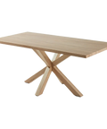 Arya Dining Table 1800x1000 With Natural Base, Viewed From Angle In Front