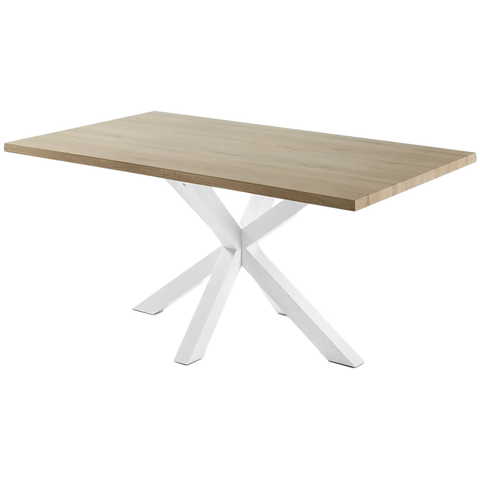 Arya Dining Table 1800x1000 With White Base, Viewed From Angle In Front