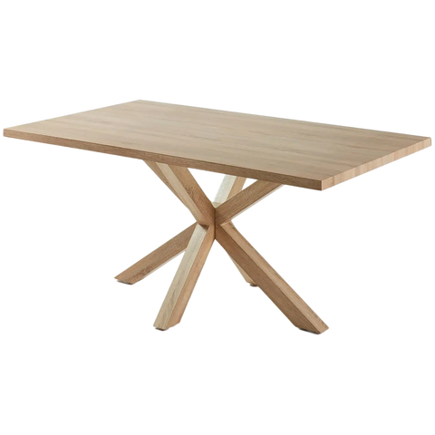 Arya Dining Table 2000x1000 With Natural Base, Viewed From Angle In Front