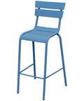 Bordeaux Bar Stool In Blue, Viewed From Angle In Front