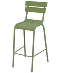 Bordeaux Bar Stool In Green, Viewed From Angle In Front