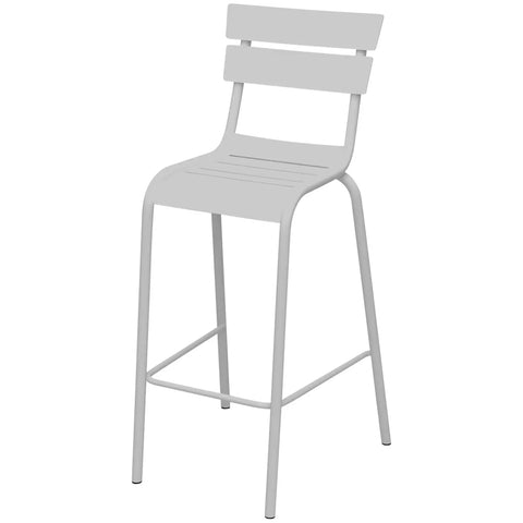 Bordeaux Bar Stool In White, Viewed From Angle In Front