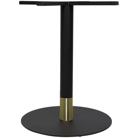 Carlita Table Base With Black Column And Brass Collar With Black 540 Base