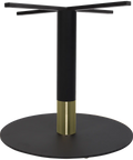 Carlita Table Base With Black Column And Brass Collar With Black 720 Base