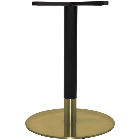 Carlita Table Base With Black Column And Brass Collar With Brass 450 Base