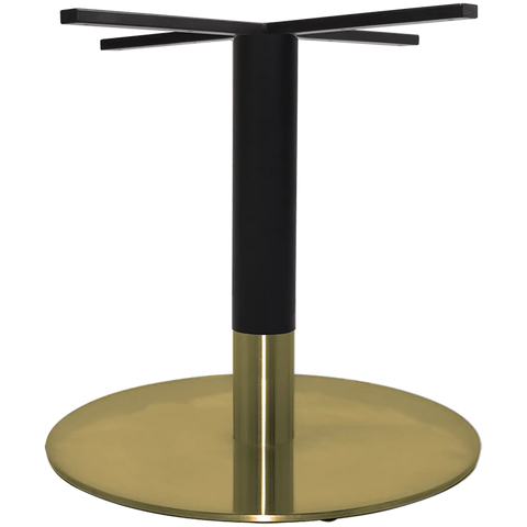 Carlita Table Base With Black Column And Brass Collar With Brass 720 Base