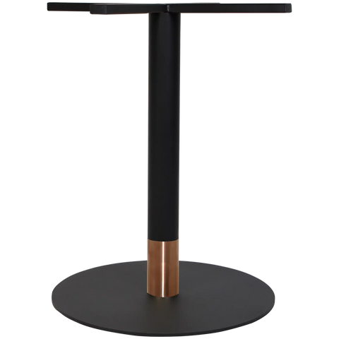 Carlita Table Base With Black Column And Copper Collar With Black 450 Base