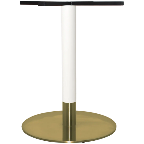 Carlita Table Base With White Column And Brass Collar With Brass 540 Base