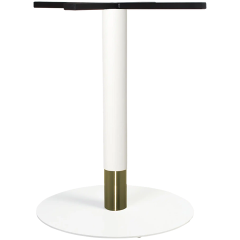 Carlita Table Base With White Column And Brass Collar With White 540 Base