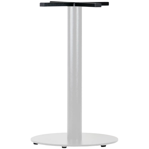 Carlton Cast Iron Single 450 Table Base White, Viewed From Front