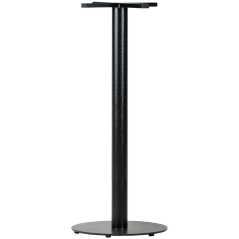 Carlton Cast Iron Single Bar Table Base In Black, Viewed From Front